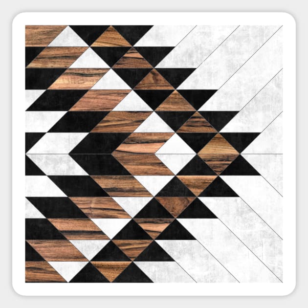 Urban Tribal Pattern No.9 - Aztec - Concrete and Wood Sticker by ZoltanRatko